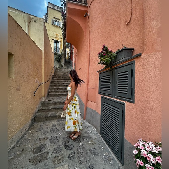 Fortunate One Golden Glow Maxi Dress Citrus Print - Picture 3 of 11
